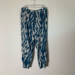 Patagonia womens micro d joggers XL wavy blue